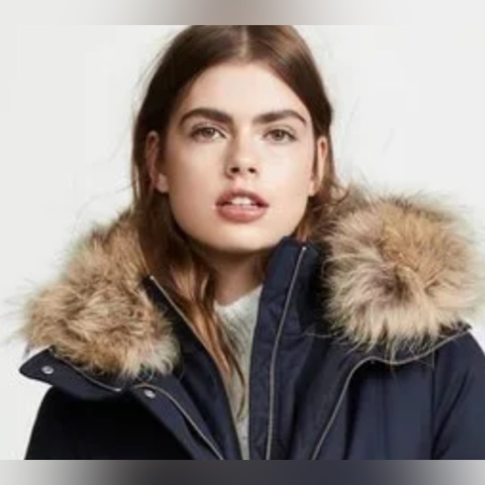 Ralph Lauren Fur Trim Wool Coat